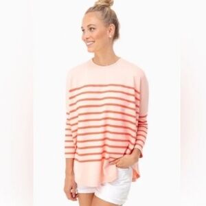 Tuckernuck Pomander Place Blush Pink Striped Swing Top | OS
